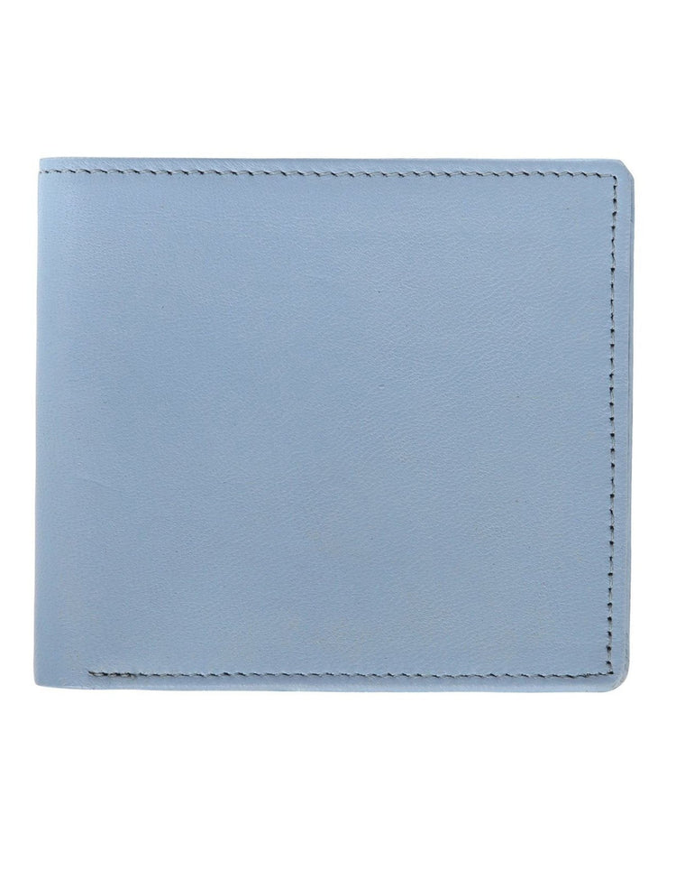 Pale Blue and Brown Leather Wallet - Gresham Blake Online