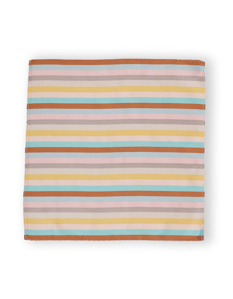 Pale Pink Candy Stripe Pocket Square - Gresham Blake Online