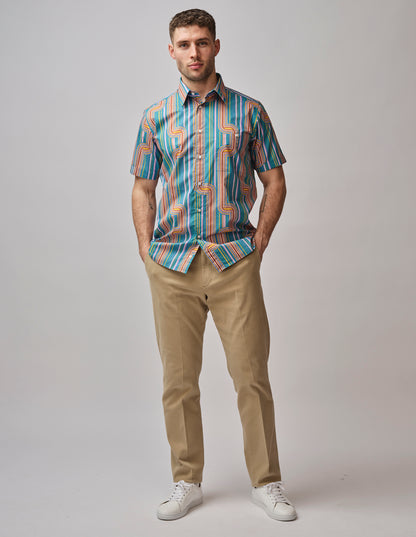 Pastel Stripe Short Sleeve Shirt