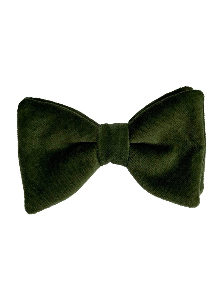Pine Green Velvet Bow Tie - Gresham Blake Online