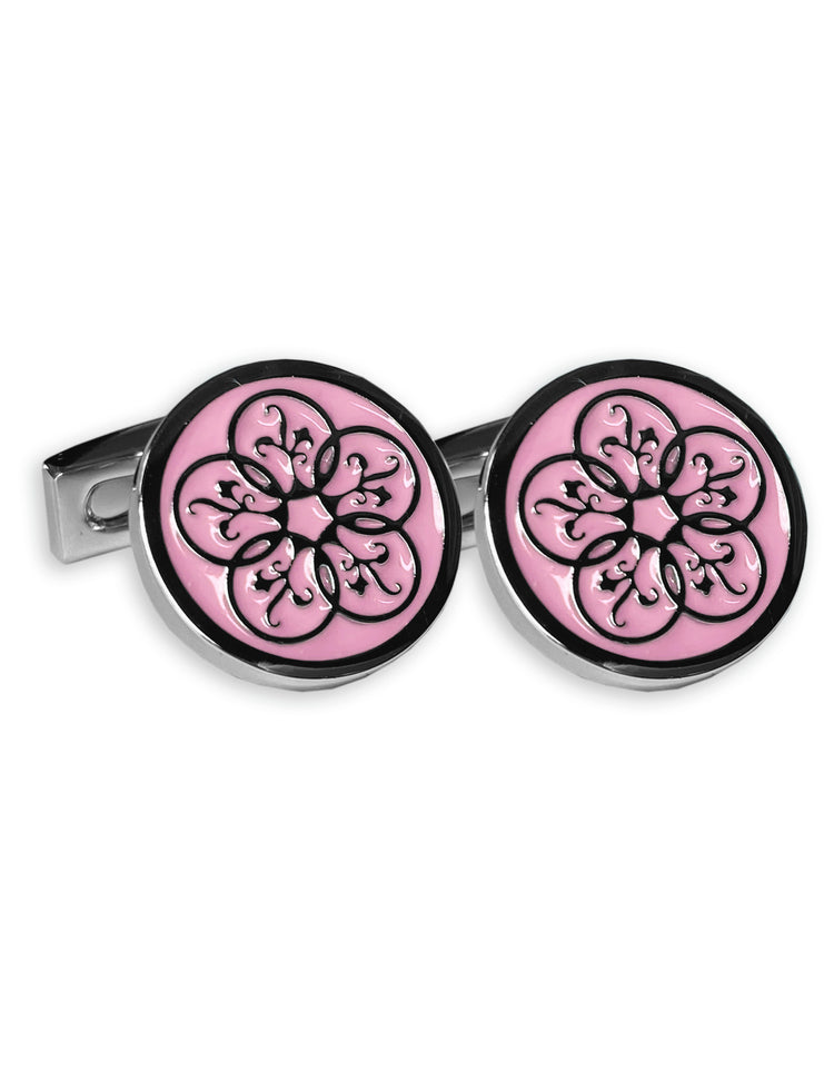 pink baby cufflinks