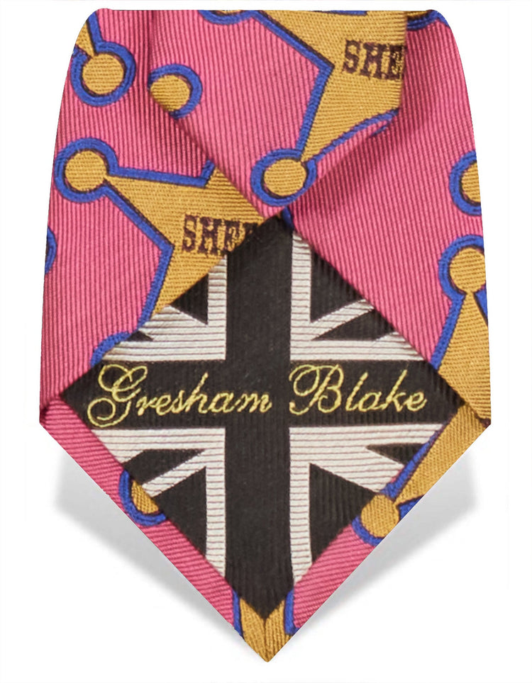 Pink & Bronze Sheriff Tie - Gresham Blake Online