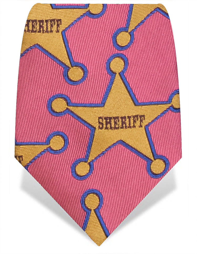 Pink & Bronze Sheriff Tie - Gresham Blake Online