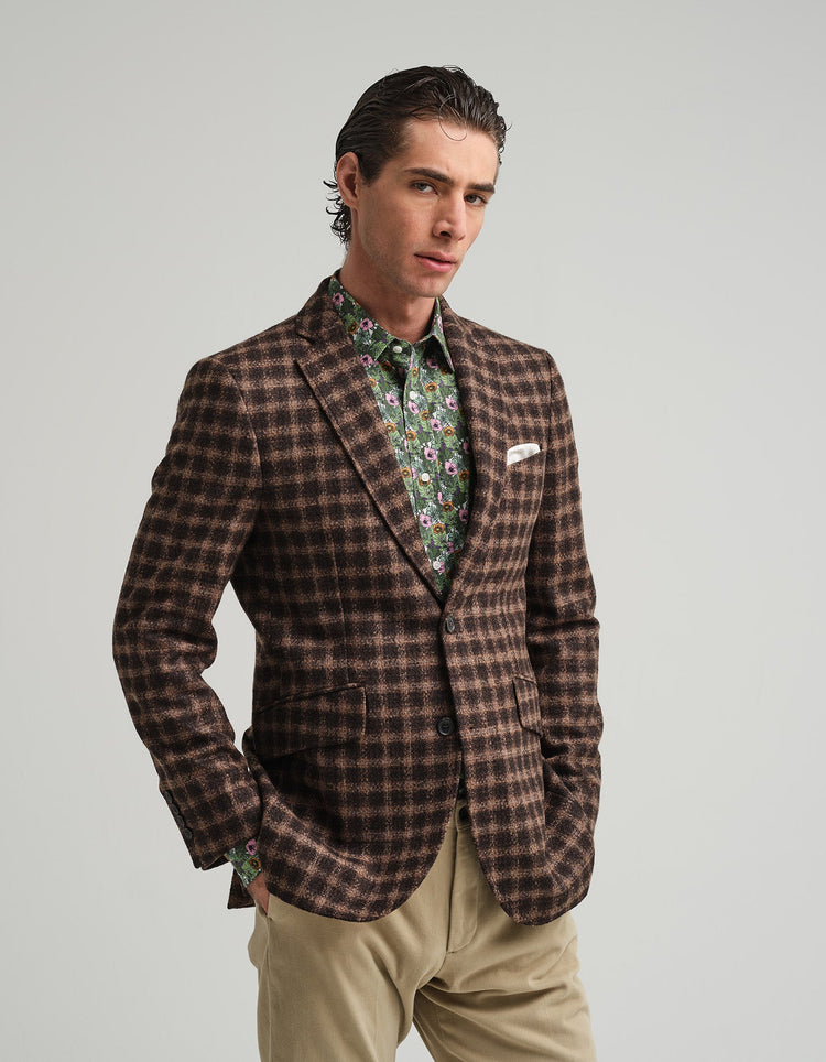 Pink & Green Floral Shirt - Gresham Blake Online