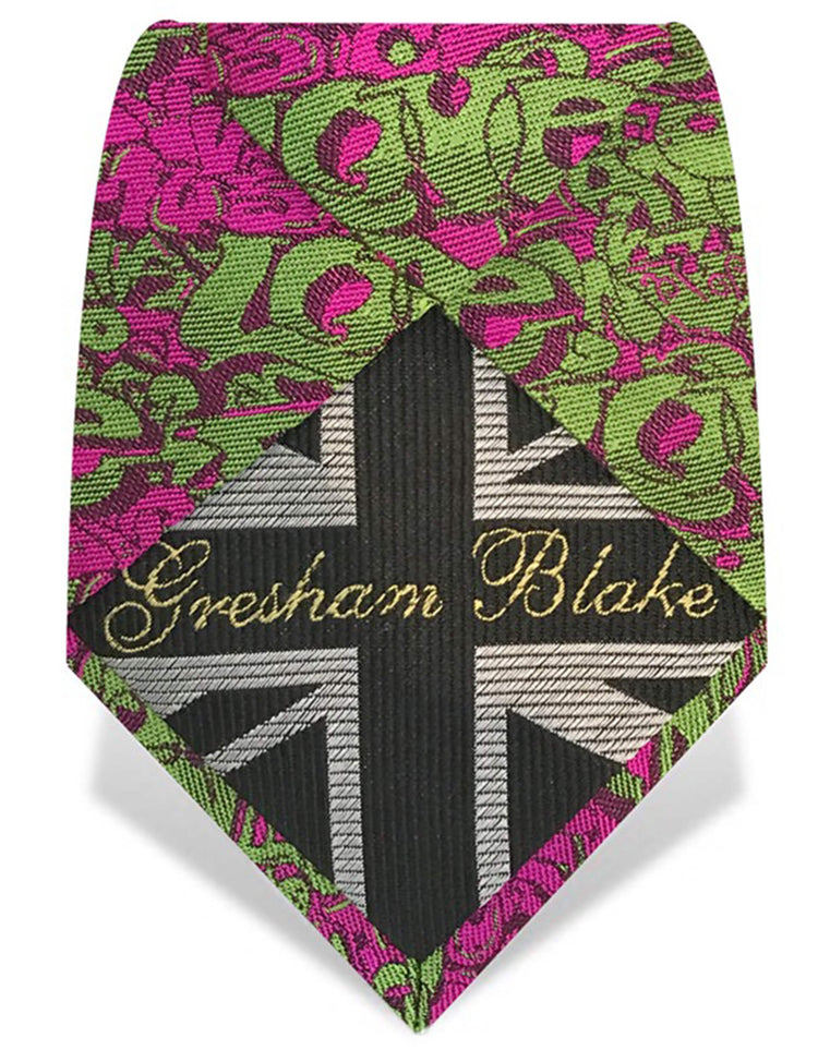 pink graffiti tie