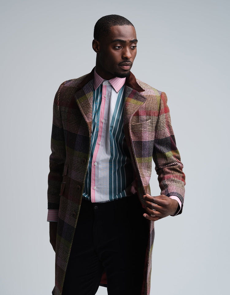 Pink & Green Stripe Shirt - Gresham Blake Online
