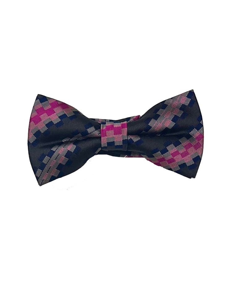 Pink Grid Bow Tie - Gresham Blake Online