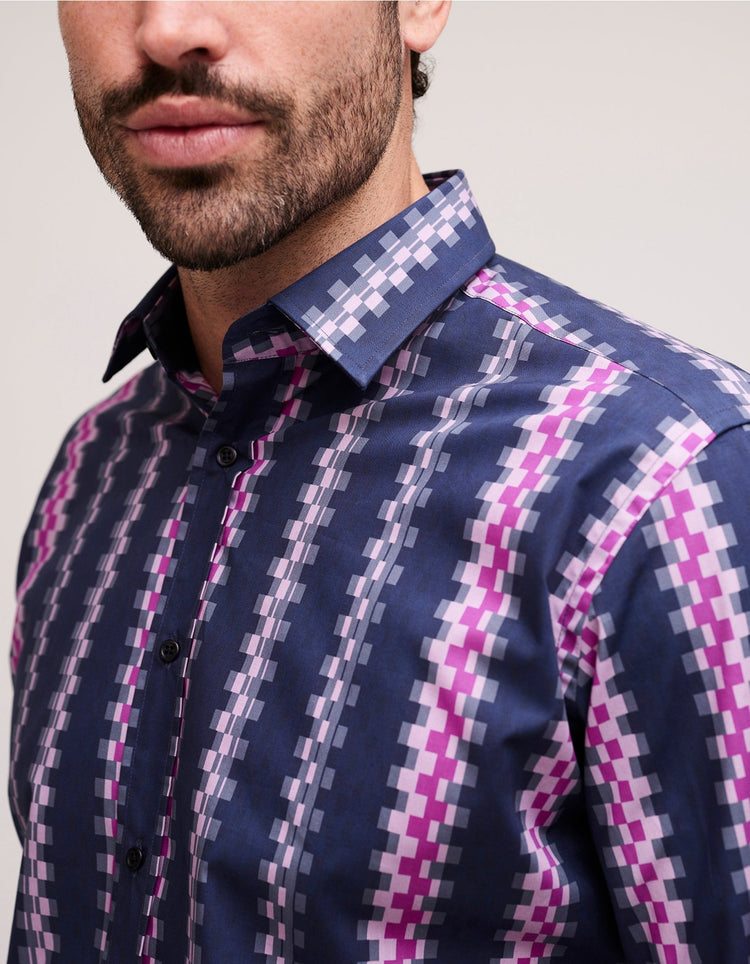 Pink Grid Shirt - Gresham Blake Online