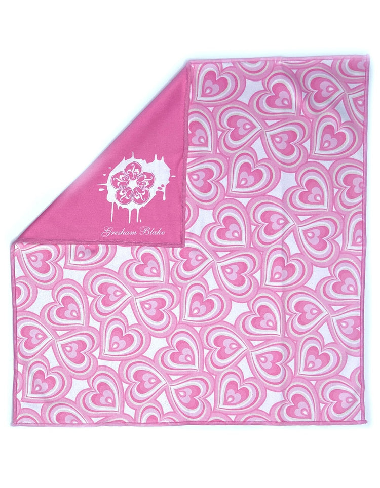 Pink Hearts Microfiber Pocket Square - Gresham Blake Online