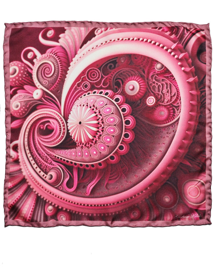 Pink Modern Paisley Pocket Square - Gresham Blake Online