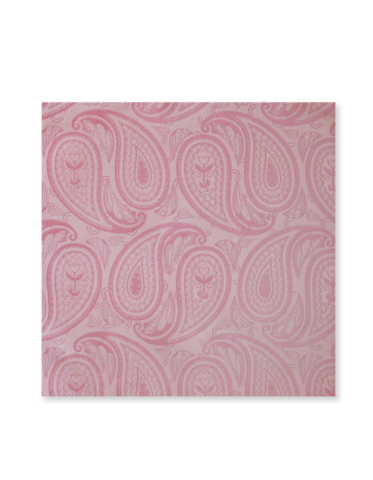 Pink Paisley Pocket Square - Gresham Blake Online