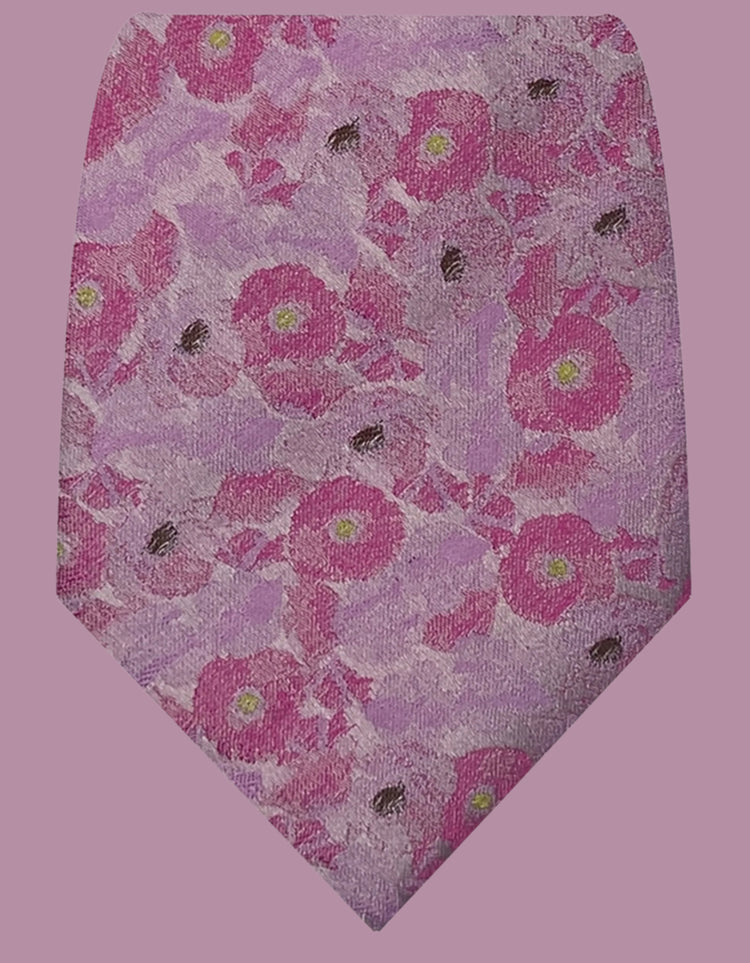 posy pink flower tie