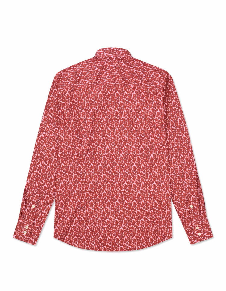 Pink & Red Small Flower Shirt - Gresham Blake Online