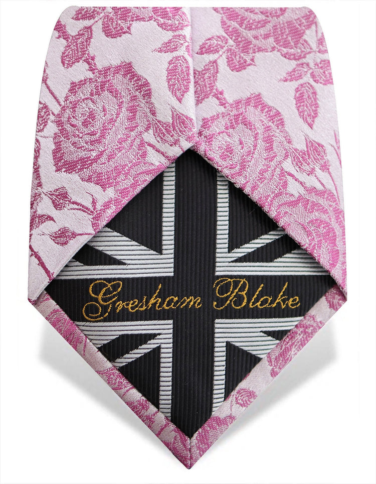 Pink Rose Silk Tie - Gresham Blake Online