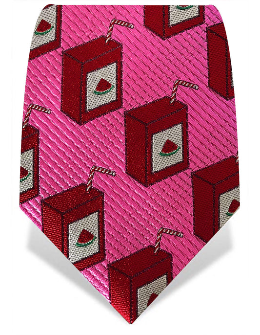 men pink and red tie