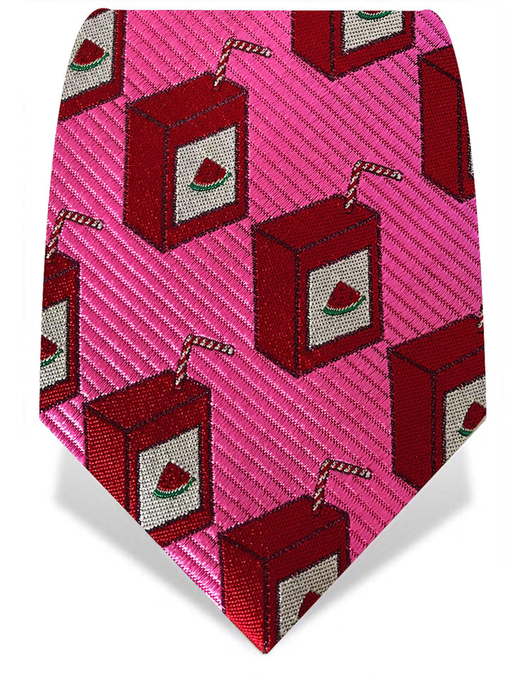 men pink and red tie