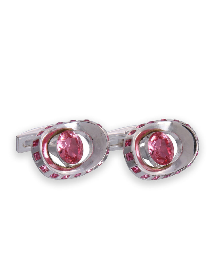 Silver Eye Gemstone Cufflinks