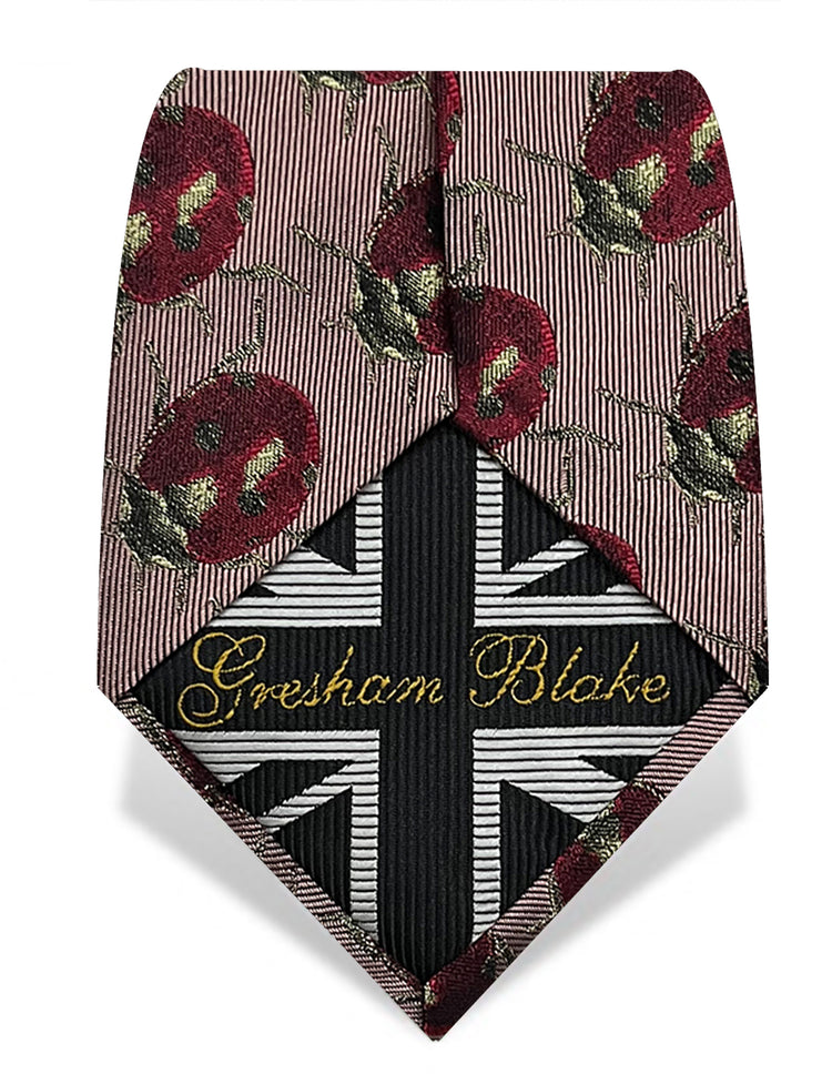 red bugs print tie