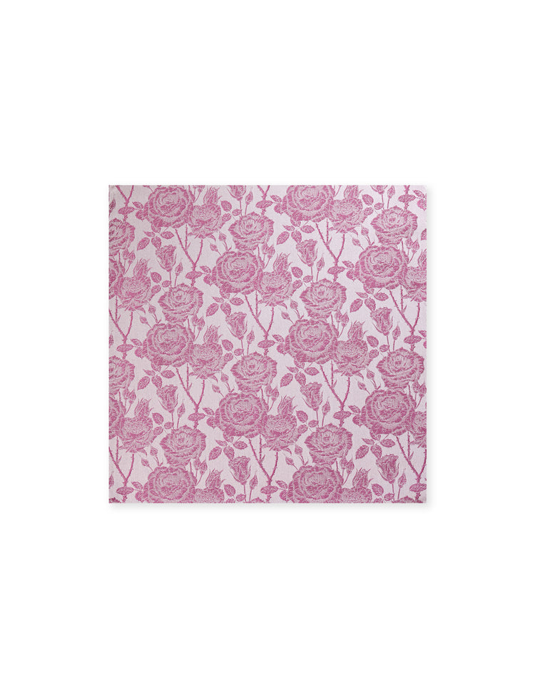 Pink Rose Pocket Square