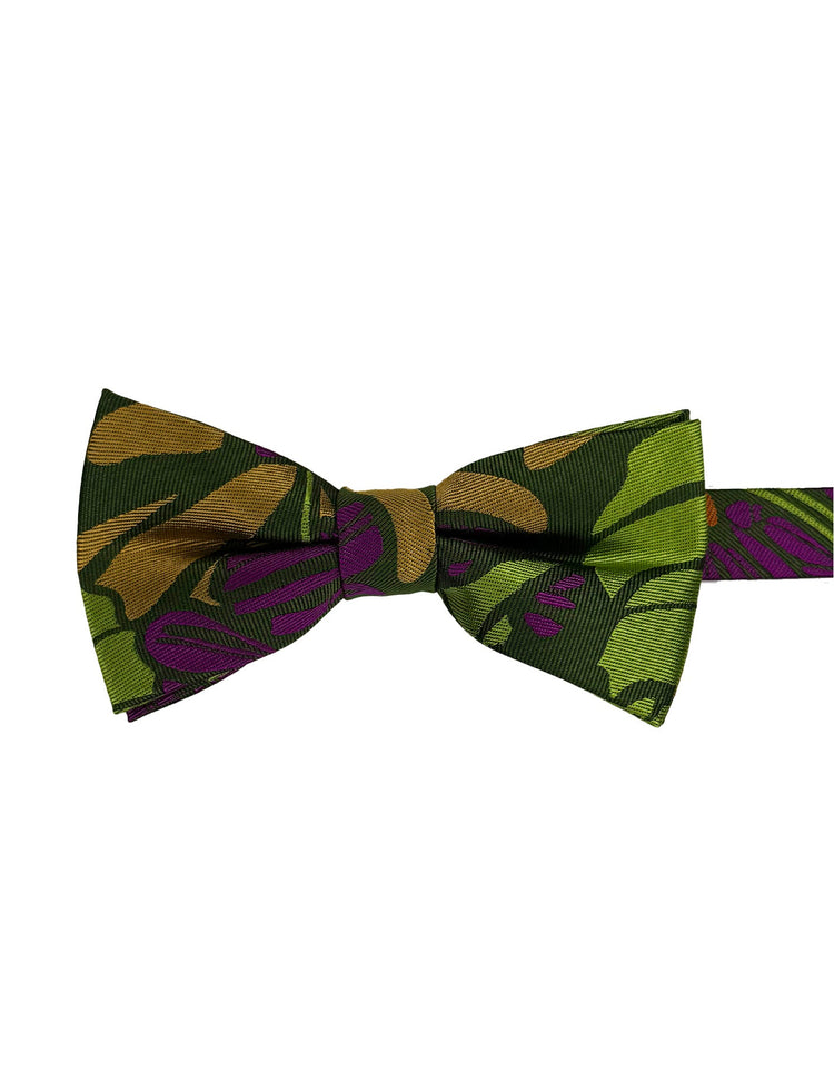 Purple & Green Garden Bow Tie - Gresham Blake Online