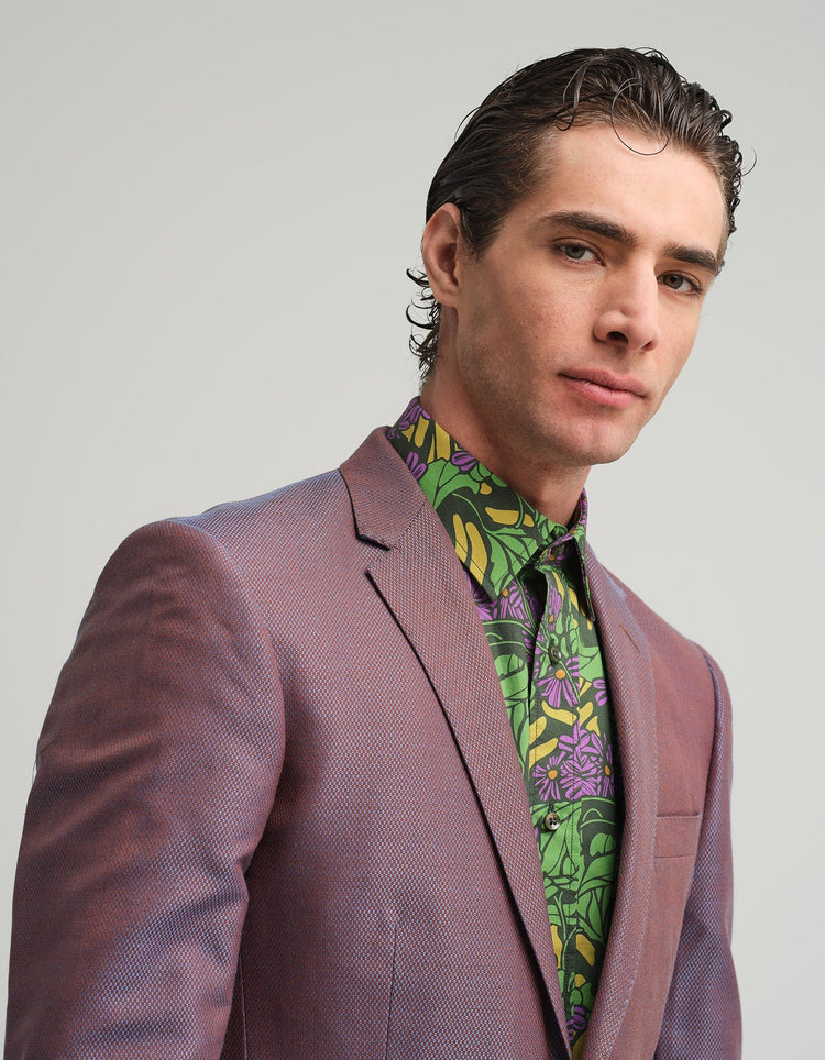 Purple & Green Garden Shirt - Gresham Blake Online