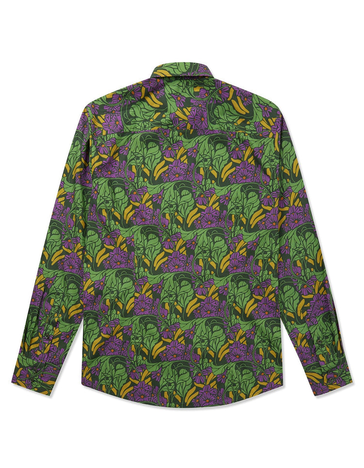 Purple & Green Garden Shirt - Gresham Blake Online