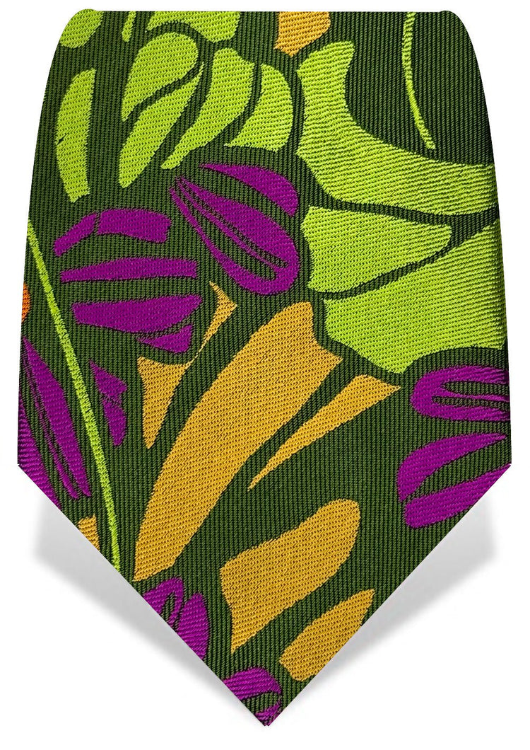 Purple & Green Garden Tie - Gresham Blake Online
