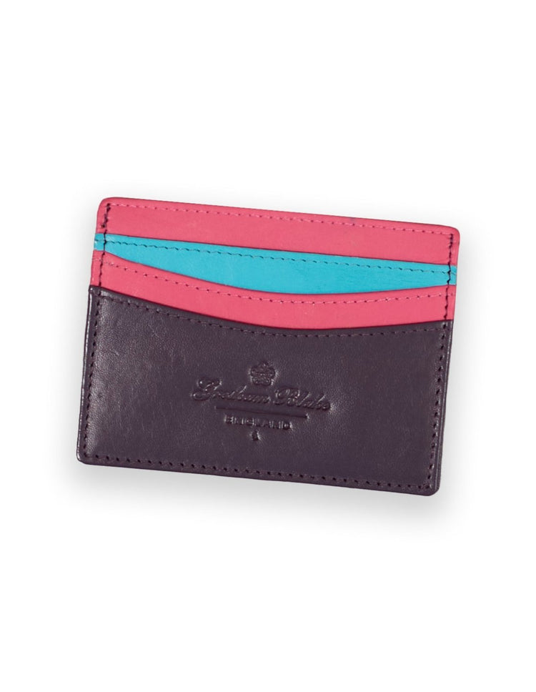 Purple Leather Card Holder - Gresham Blake Online