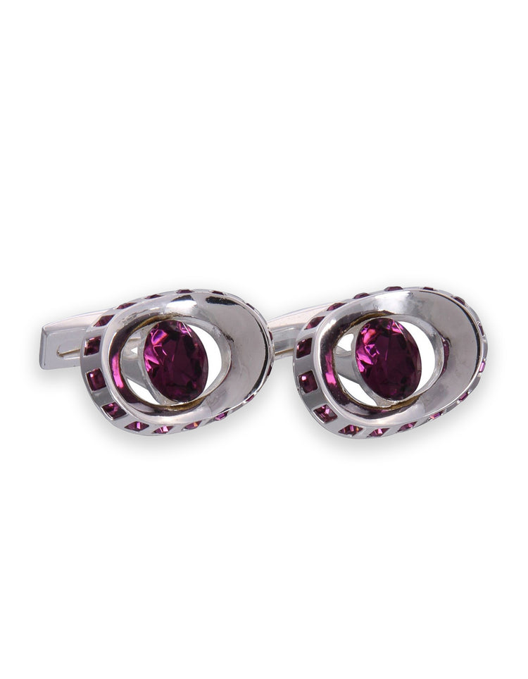 Silver Eye Gemstone Cufflinks