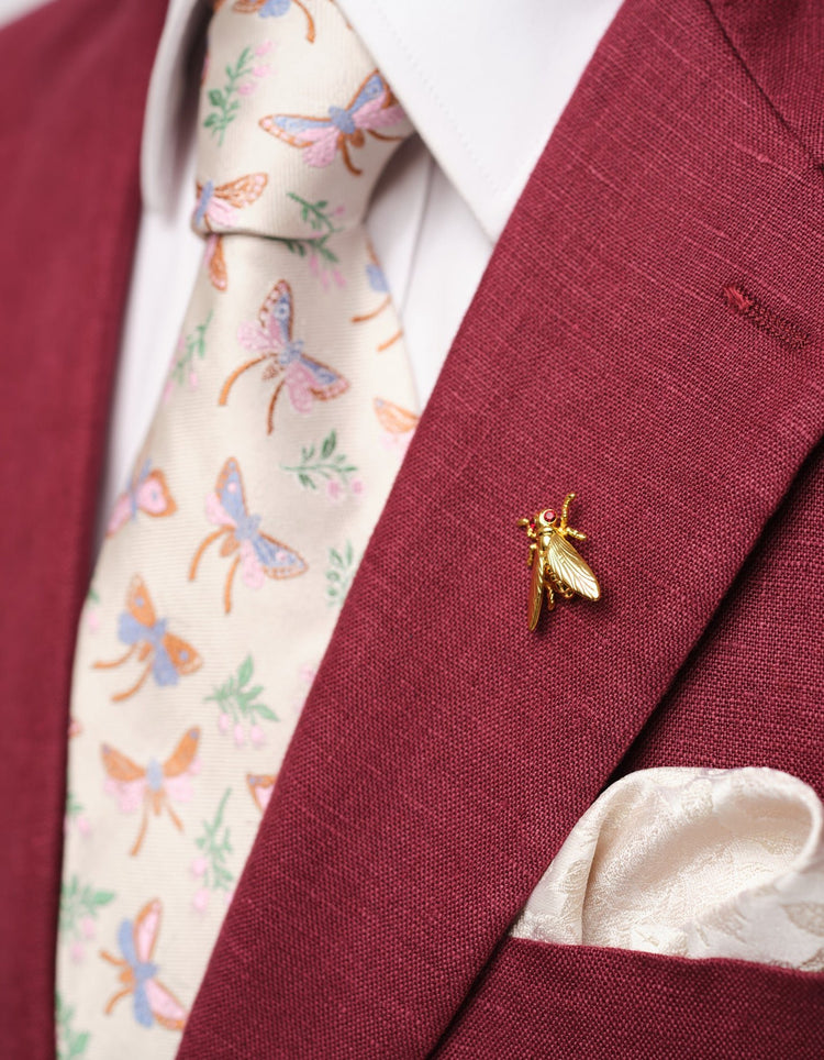 Raspberry Linen Suit - Gresham Blake Online