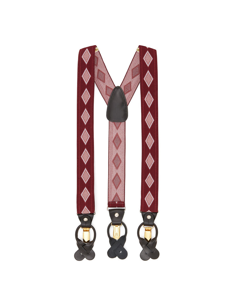 Red Diamond & Gold Braces - Gresham Blake Online