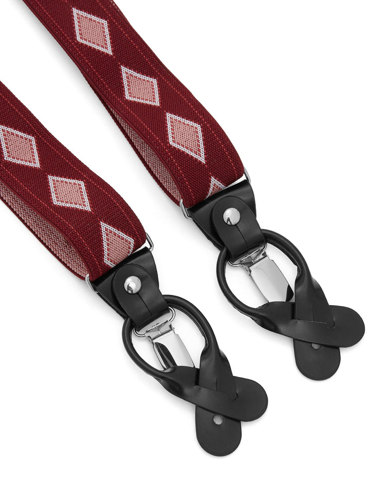 Red Diamond & Silver Braces - Gresham Blake Online