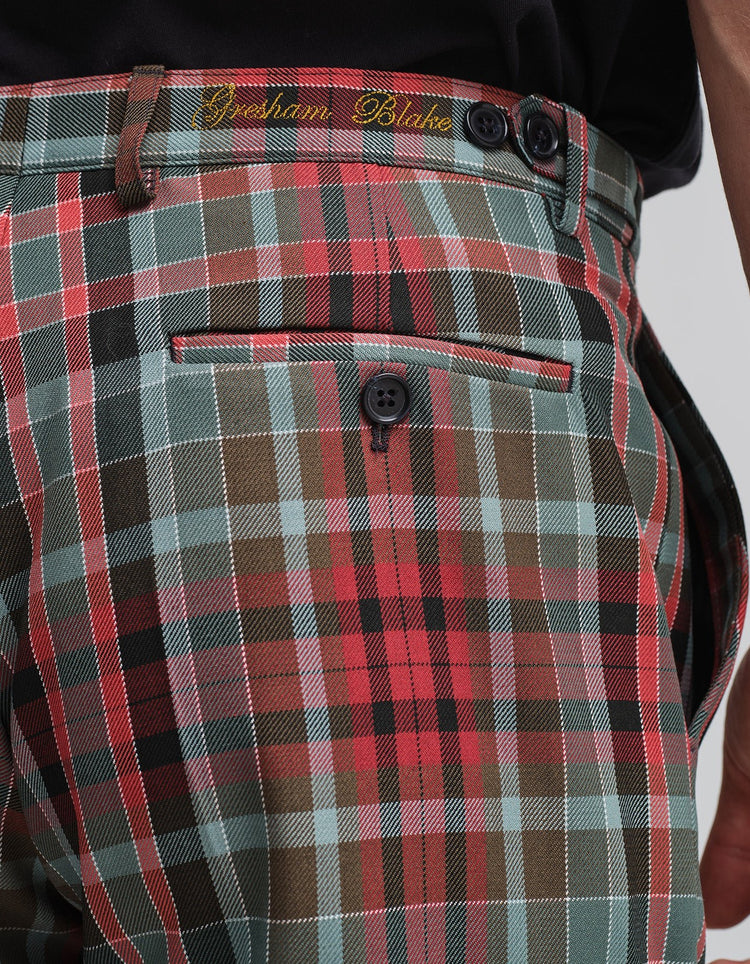 Red & Green Gordon Tartan Trouser - Gresham Blake Online
