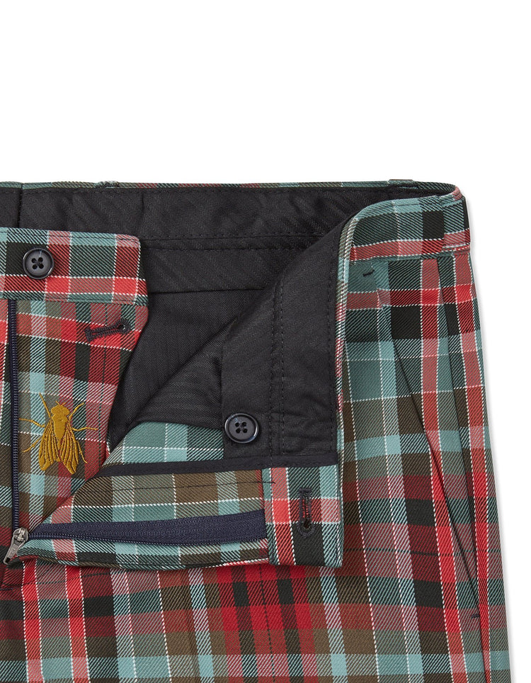 Red & Green Gordon Tartan Trouser - Gresham Blake Online