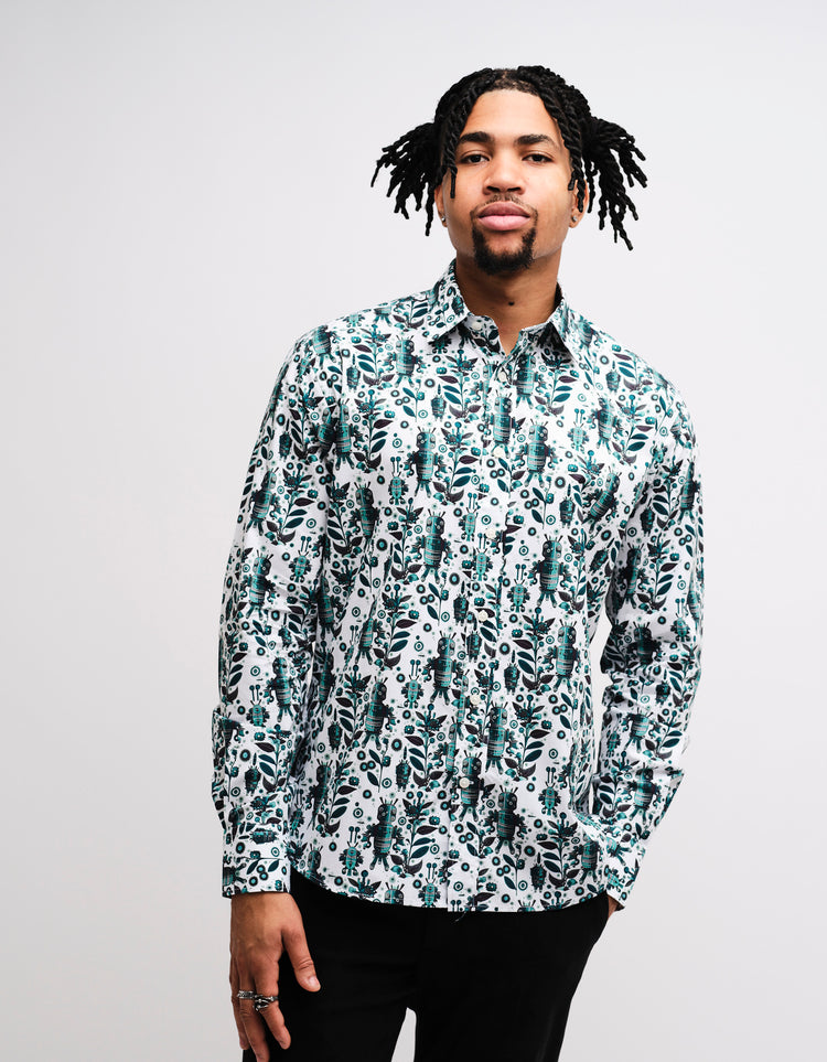 Robotic Floral Shirt