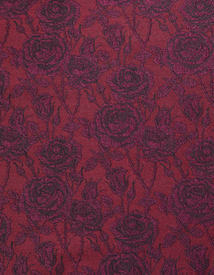 Burgundy Rose Pocket Square