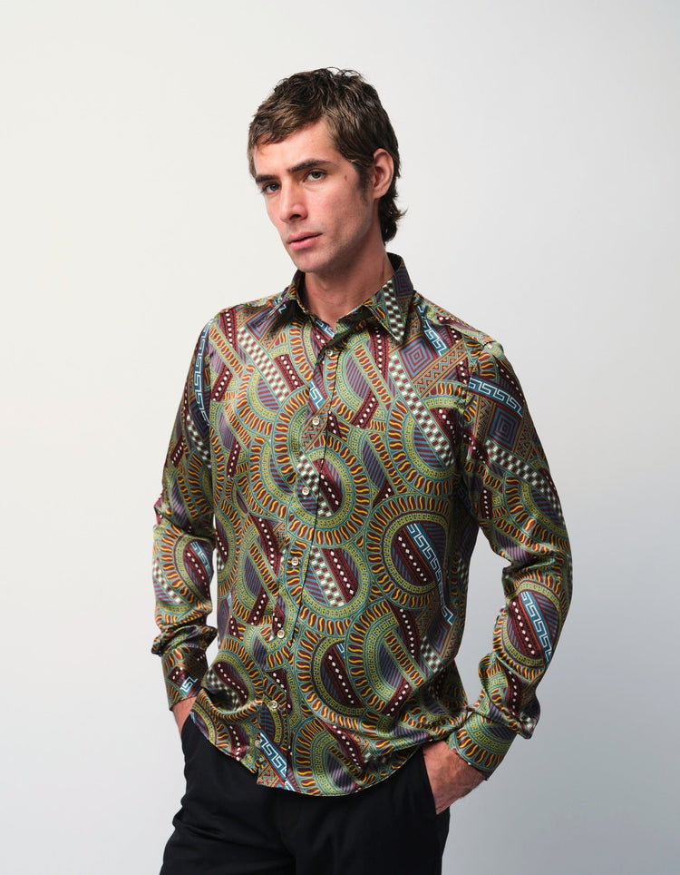 Roulette Silk Shirt - Gresham Blake Online