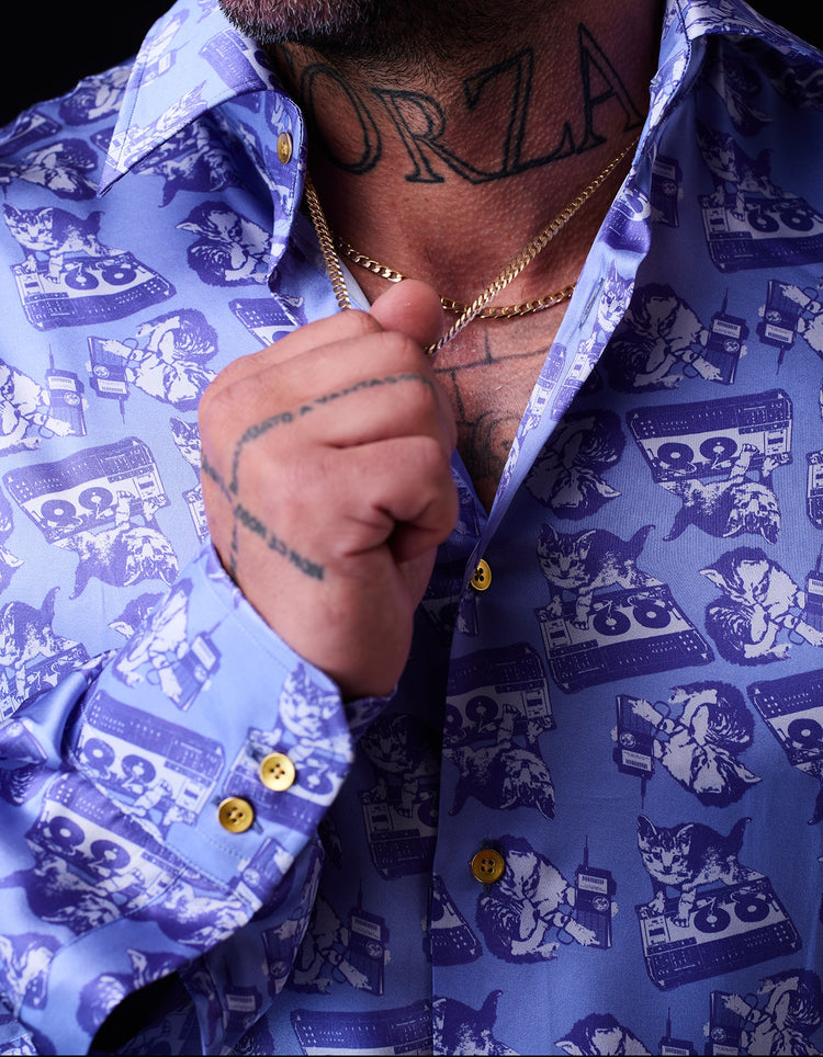 Scratchin' Cats Silk Shirt - Gresham Blake Online