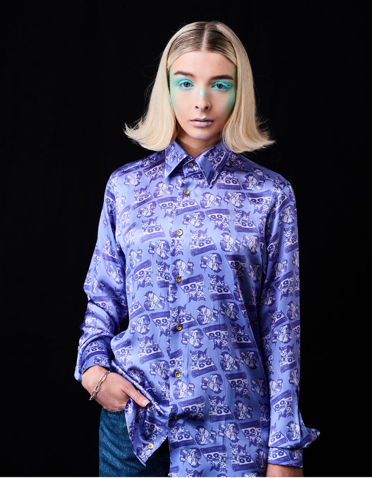 Scratchin' Cats Silk Shirt - Gresham Blake Online