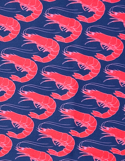 shrimps printed pocket square