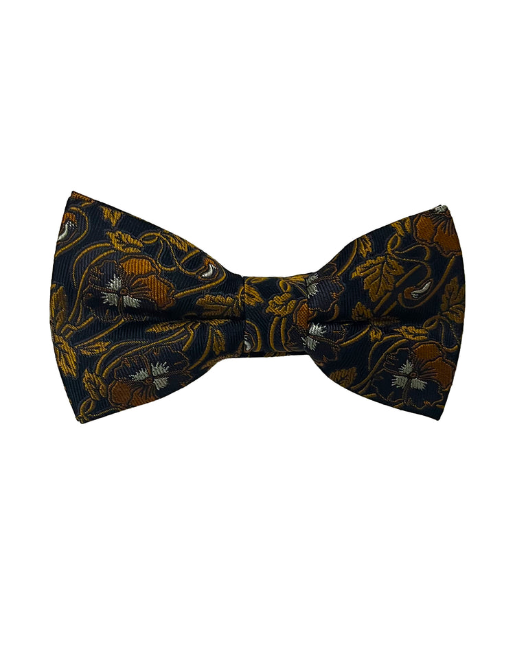 black and gold bow tie