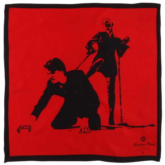 red obey pocket square