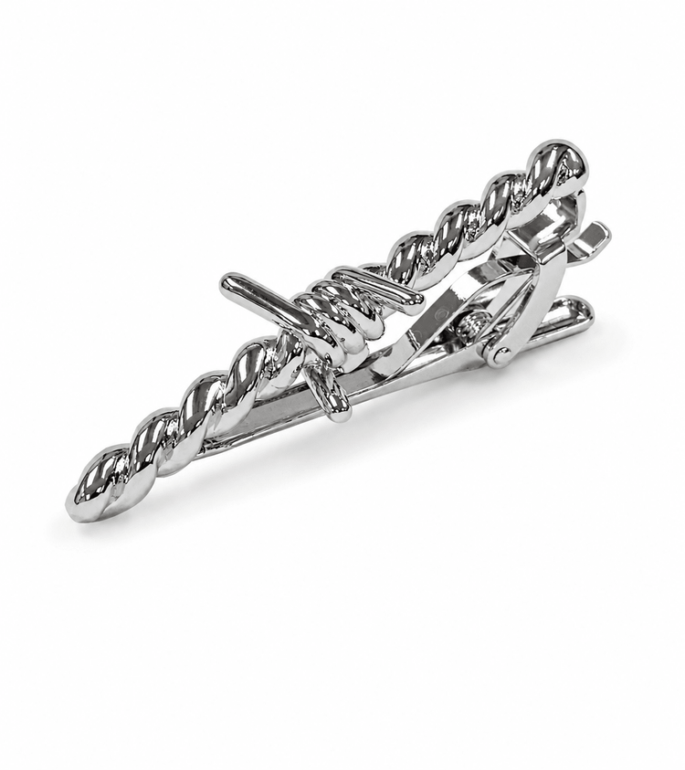 Silver Barbed Wire Tie Clip - Gresham Blake Online