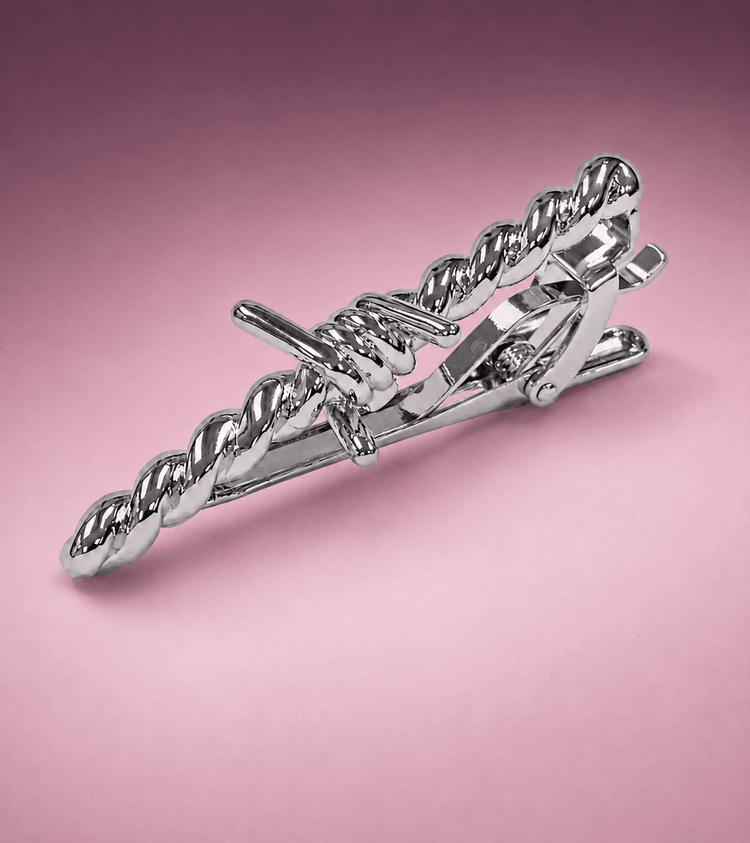 Silver Barbed Wire Tie Clip - Gresham Blake Online