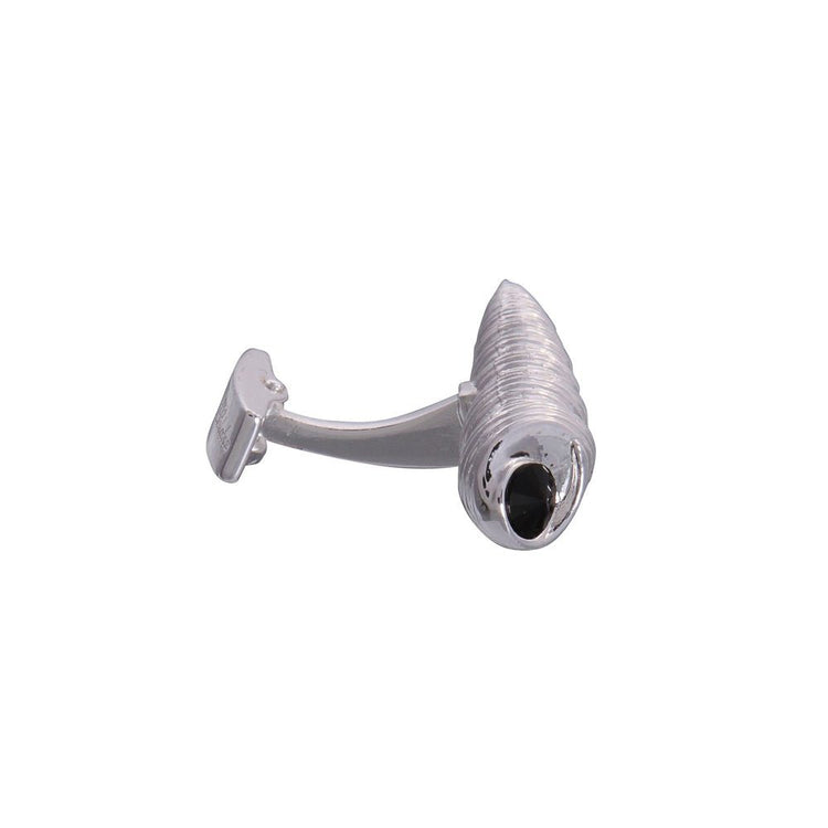Silver & Black Shell Gem Cufflinks - Gresham Blake Online