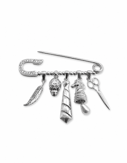 Silver Charm Brooch - Gresham Blake Online