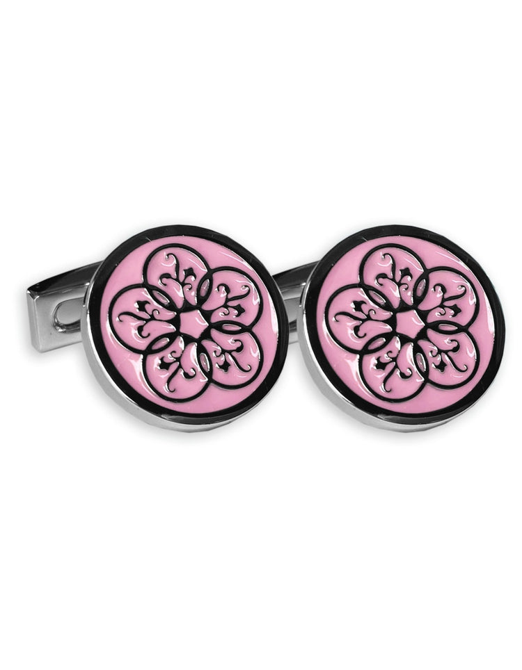 Silver Enamel Logo Cufflinks - Gresham Blake Online