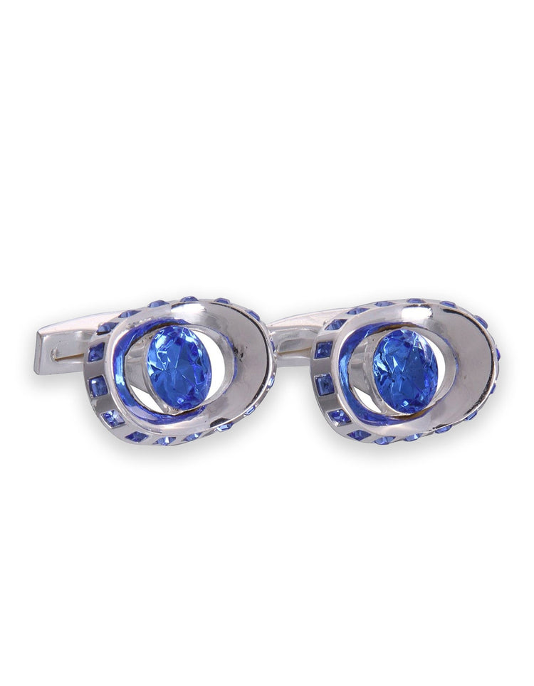 Silver Eye Gemstone Cufflinks - Gresham Blake Online