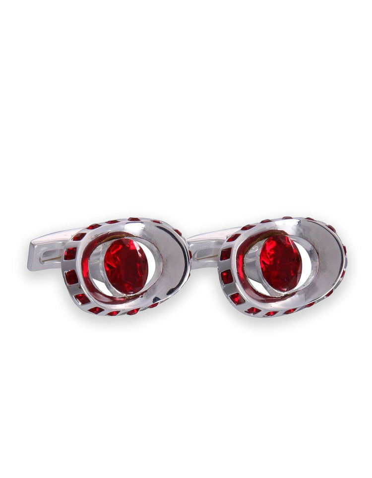 Silver Eye Gemstone Cufflinks - Gresham Blake Online