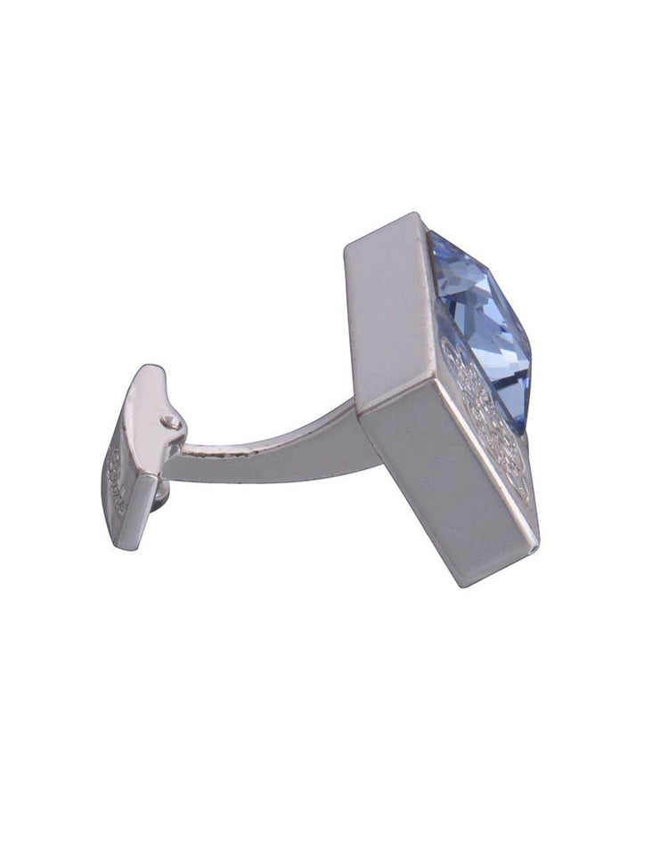 Silver Gemstone Emblem Cufflinks - Gresham Blake Online